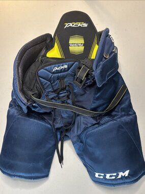 CCM Super Tacks Hockey Pants Junior Medium Blue Padded Youth Ice Hockey Pant